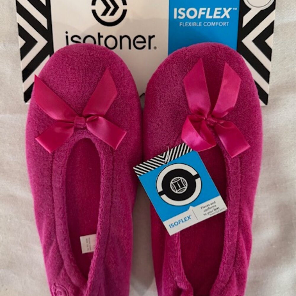 Isotoner Isoflex Slippers Size Lg (8-9) - Wildberry NWT